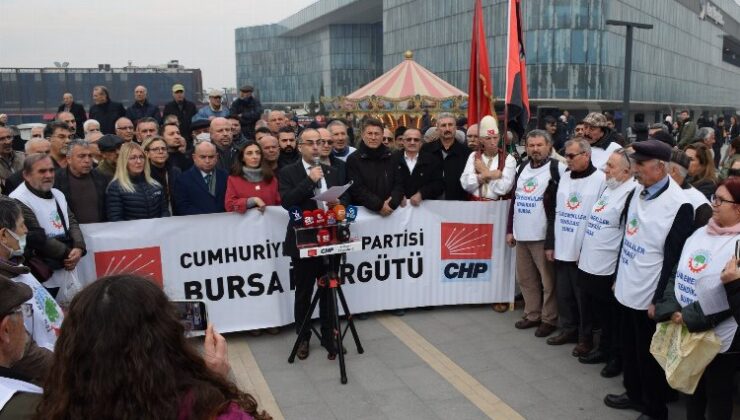 Bursa’da CHP’lilerden maaş zamlarına ‘meydan’ tepkisi